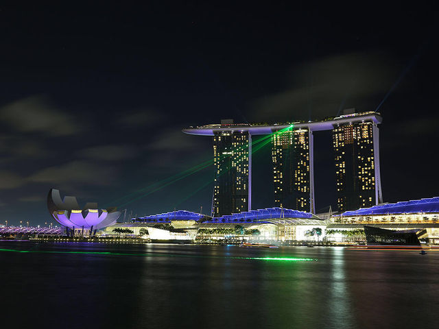 🇸🇬濱海灣的夜景，超正