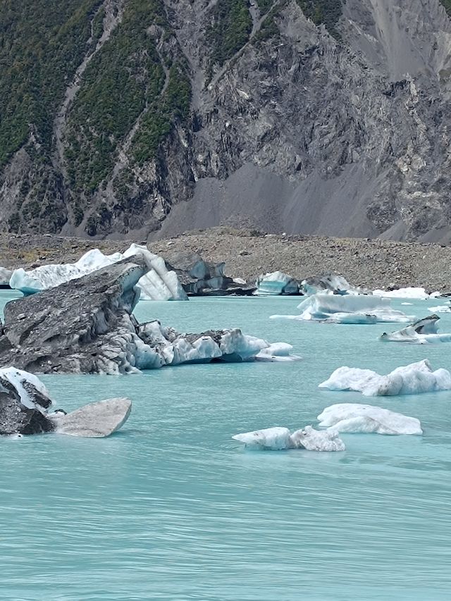 庫克山  塔斯曼冰湖   散落的冰川震撼。