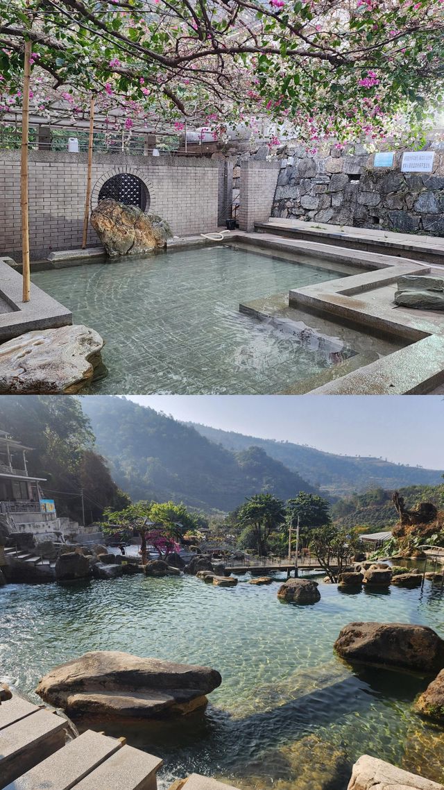 雲南紅河州浸溫泉好去處—個舊丫沙底瀑布溫泉