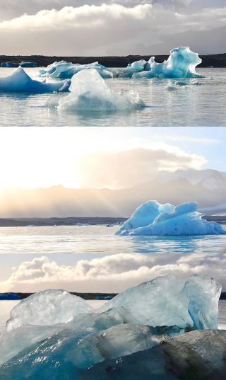 Iceland｜The glacier lagoon under the sunshine is as beautiful as a dream