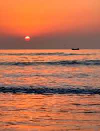 青島5:00AM……鹹蛋黃日出浪漫哭了