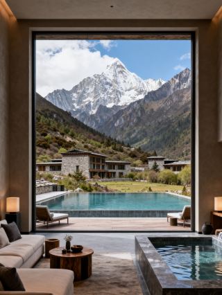 Chuanxi Daocheng Family-Friendly Beautiful Stays, Unlock the Secret Spring Scenery of Yading Snow Mountain