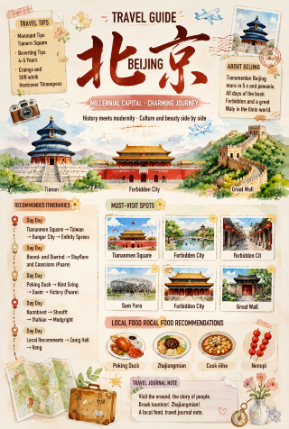 Refuse to just skim the surface! Immerse yourself for 3 days and 2 nights to fully experience the ancient capital Beijing