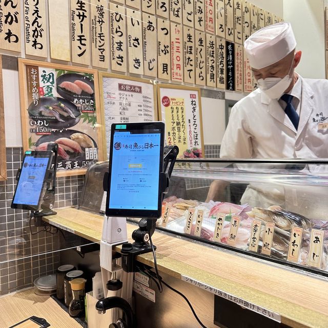 Get fresh fish at this Standing Sushi Bar!