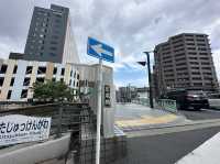 東京・押上。スカイツリーを見上げる『北十間川』と『墨田区おしなり公園』 