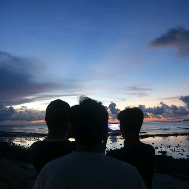 Amazing sunset on Ly Son island