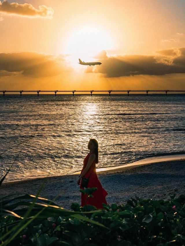 【沖縄/那覇】飛行機×サンセット🌴空港近くのココで、真似してお写真撮ってみて📷
