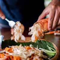 ผัดไทยกุ้งมังกร ร้านอาหารท้ายราง พังงา