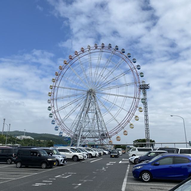 淡路島「淡路サービスエリア（下り）」絶景！明石海峡大橋と大観覧車が有名！でも！大橋のケーブル模型も見て欲しい