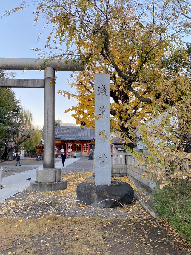 朱色の美しい浅草神社
