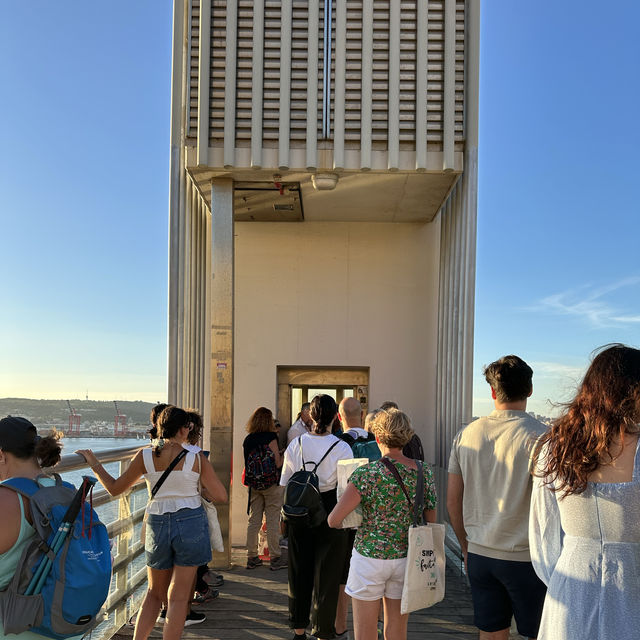 Panoramic elevator for the view and sunset 🌅