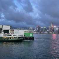 香港の夜景と山頂
