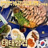 【韓国・ソウル🇰🇷】お肉以外食べ放題！おしゃれミネリサムギョプサル！