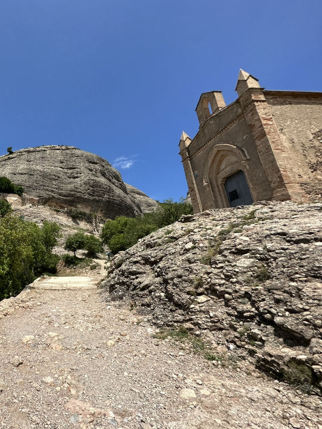 Small chapel at the high point on the Montserrat mountain