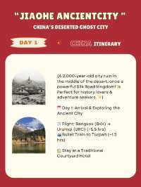 Jiaohe Ancient City: itinerary 