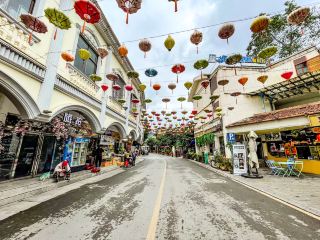 河口村的異國風情街…