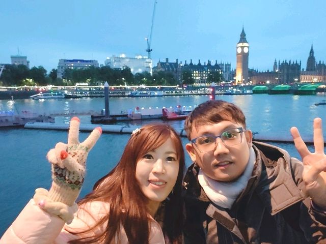 人生夢想成就達成，實現與倫敦眼和大笨鐘拍照的dreams