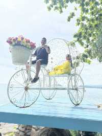 Rock beach swing, phuket, thailand