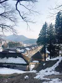Nice views in Ouchijuku with a little snow