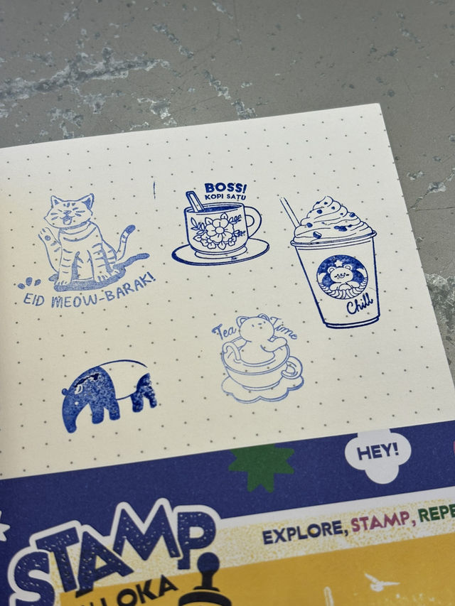 free postcard stamping at Pasar Seni