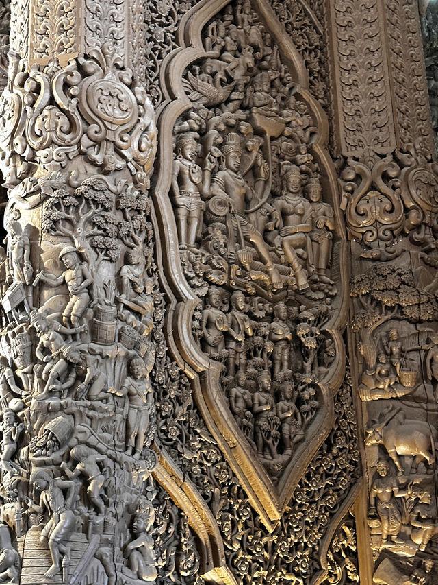 The Sanctuary of Truth in Pattaya, Thailand, is an impressive structure