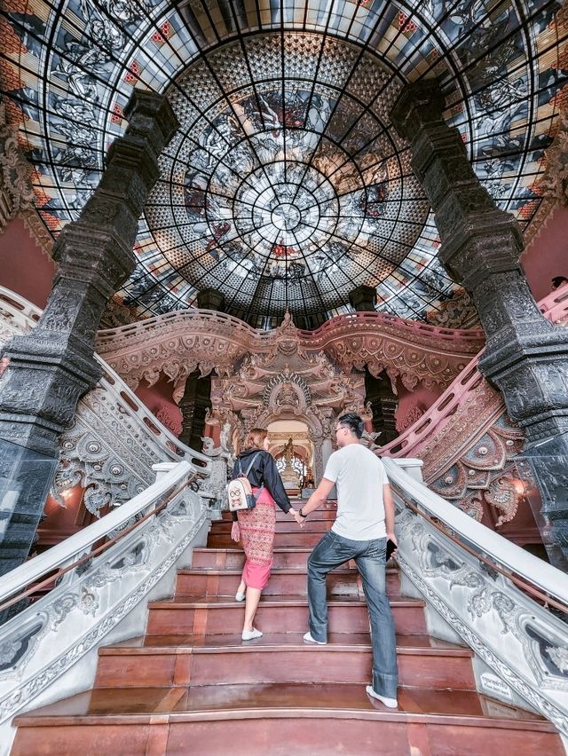 Erawan Museum – A Grand Pink Temple with a Giant Elephant on Top 🐘💗