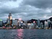 Harbour lights and city nights: Victoria Harbour view