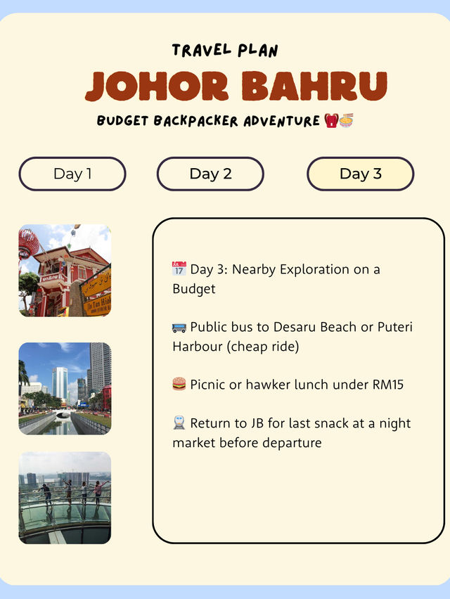🇲🇾 Johor Bahru Itinerary for 3 days trip 🇲🇾 Johor Bahru Itinerary for 3 days trip