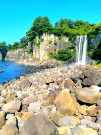 Cascading Beauty of Jeongbang Waterfall