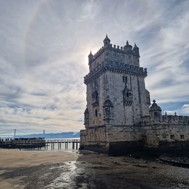 🏰 Discovering the Majestic Belem Tower in Lisbon! 🌊