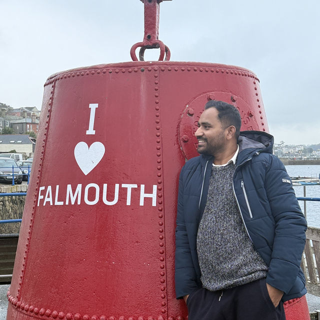 “Experience Relaxation and Scenic Charm at the ‘I Love Falmouth’ Bollard”