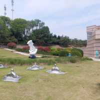 Qingdao, nice artworks on the beach 