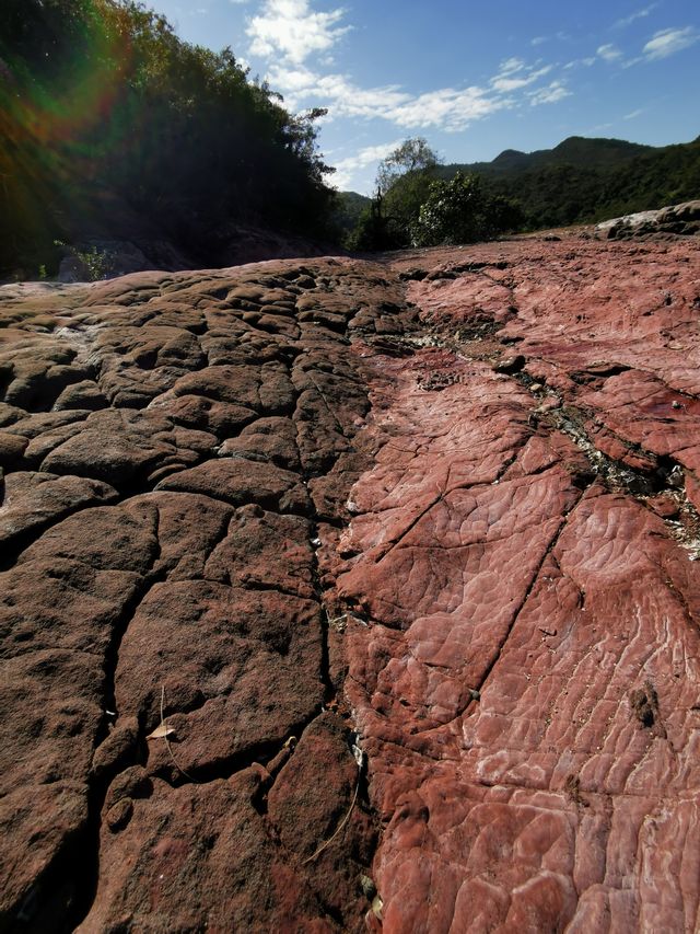 Hong Kong's Red Stone Gate, a hidden gem in the world-class geological park.