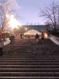  日本小樽必去景點住吉神社白雪配紅色鳥居一定不能錯過