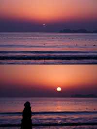 浪漫的具象化陪你一起看海上日出