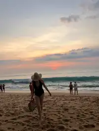 太美了！拍到了落日橘子海灘！