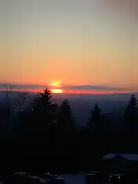 遺憾地錯過了天池,卻遇上了落日雪嶺!