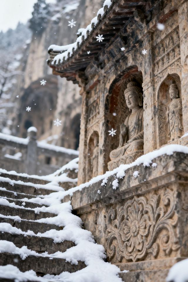 【龍門雪境|赴一場千年石窟的靜心之約】 【龍門雪境|赴一場千年石窟的靜心之約】