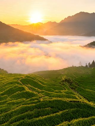 Getting up at 5 a.m. was worth it; I caught the sunrise in this small town in Zhejiang.