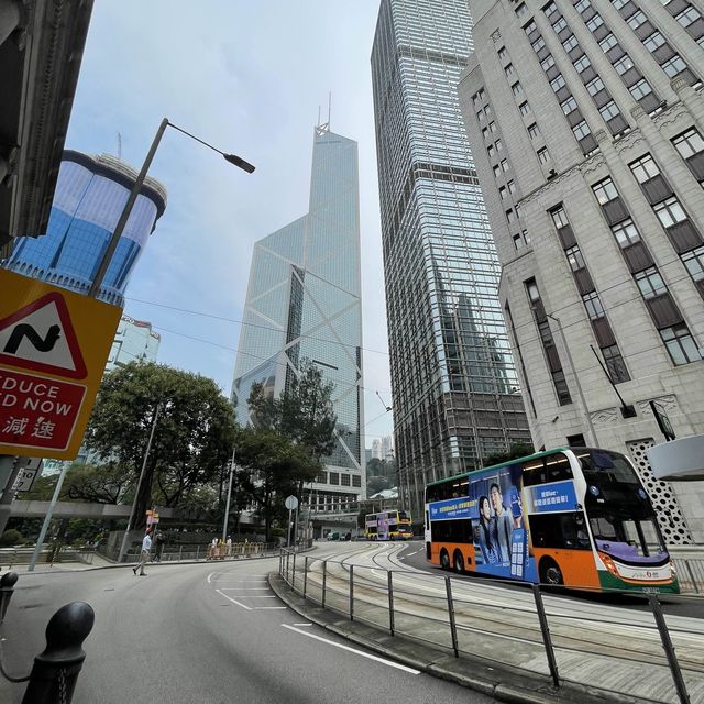 Charter Garden, the green space which surrounded by the Hong Kong iconic skyscrapers 