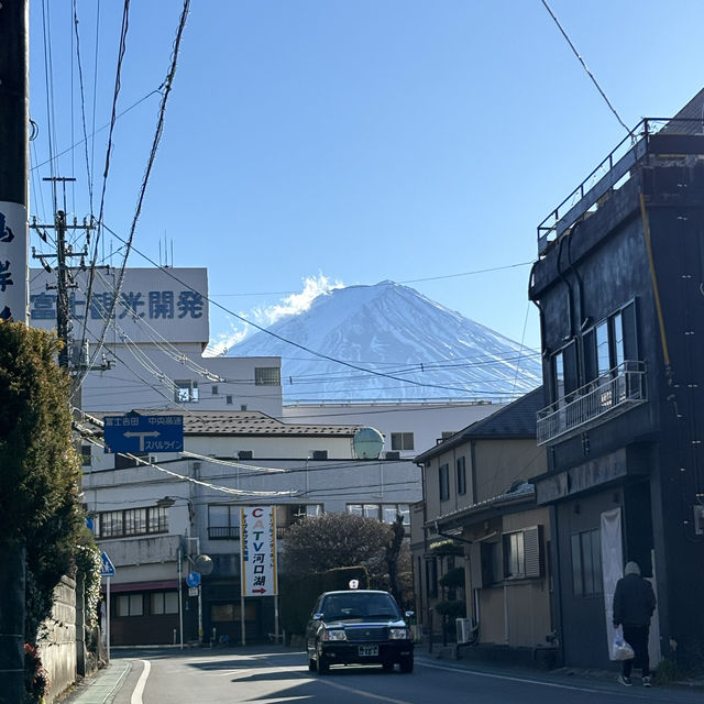 후지산뷰가 예술인 일본 작은 소도시 [가와구치코]