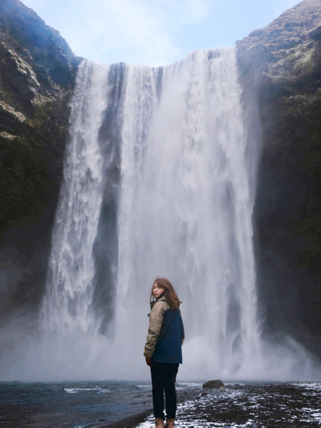 冰島🇮🇸 冰島最美瀑布Skogafoss 彩虹瀑布