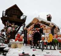 thick snow and feels romantic with decorations