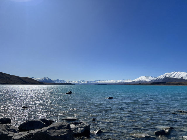 紐西蘭旅遊—🌊 Lake Tekapo Scenic｜藍色湖畔的無邊詩意