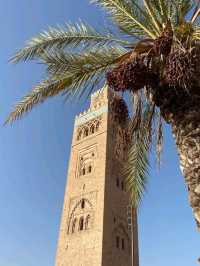 Marveling at Marrakech's Koutobia Mosque! 🕌