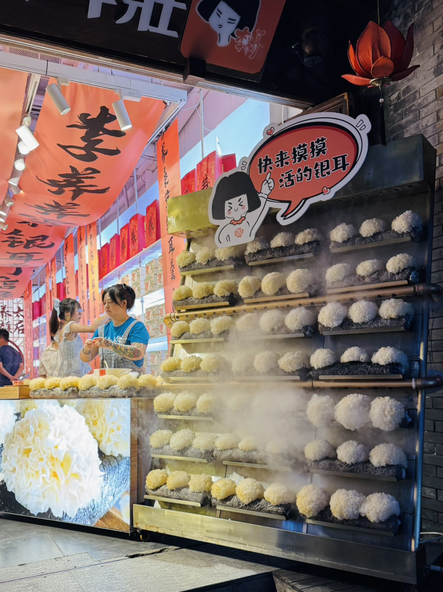 Kuanzhai Alleys are that place in Chengdu where time has decided not to march forward, but simply to sit down and relax over a cup of tea. If you haven't been here, consider yourself missing the "real" Chengdu.

Shopping in these alleys is a sport unto itself, where the main prize is the heaviest suitcase and a million photos of cute things. While Jinli Street is more traditional, here you'll find a stylish mix of antiquity and "designer China."

Chengdu has a cult following for wild mushrooms, and the specialized shops there look like jewelry boutiques or alchemist's pharmacies.

The selection is like something out of a fairy tale: You'll see huge baskets and jars of mushrooms that look like alien artifacts. They have everything from the famous black truffles and matsutake (which cost a fortune) to morels and "tree ears."

Mushroom tea and snacks: This is the trickiest part! You'll be given mushroom chips or mushroom broth to try. After just one taste, you realize it's incredibly delicious, and life in Chengdu without dried mushrooms would be pointless.

🧸 Pop Mart and designer toys
For lovers of contemporary art, there's a super cool Pop Mart branch here. A two-story, vintage-style building houses cyberpunk art and limited-edition figurine collections (like Chengdu exclusives). The second floor has a balcony with Labubu—the perfect photo spot!

🍯 Edible souvenirs
Holiland Patisserie: Stop in for the cakes shaped like Sichuan opera masks or pandas. They're almost a shame to eat, but they're delicious.

Sichuan spices: You can buy the famous Sichuan peppercorns (which leave your tongue numb) and sauces in gift boxes. The best gift for friends who like it hot!

#chengdu #China #Eatchendu #Whattobuyinchendu #Panda