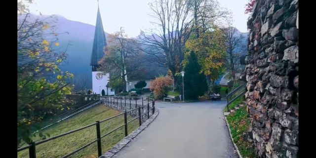 Swiss town of Wengen scenery