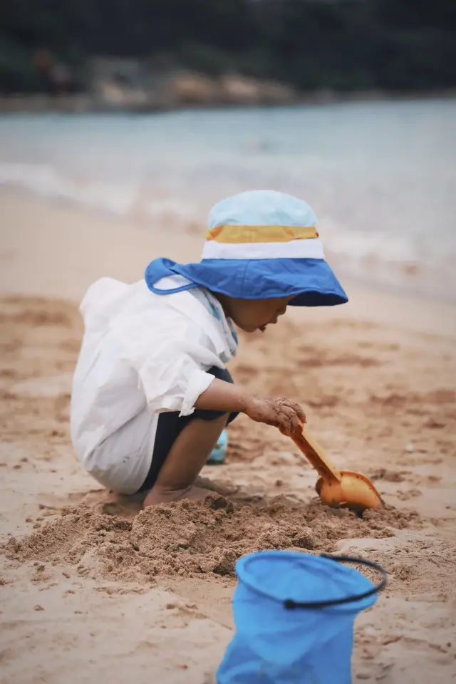 この写真のために、子連れでこの小島に行きました