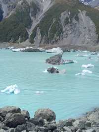 庫克山  塔斯曼冰湖   散落的冰川震撼。