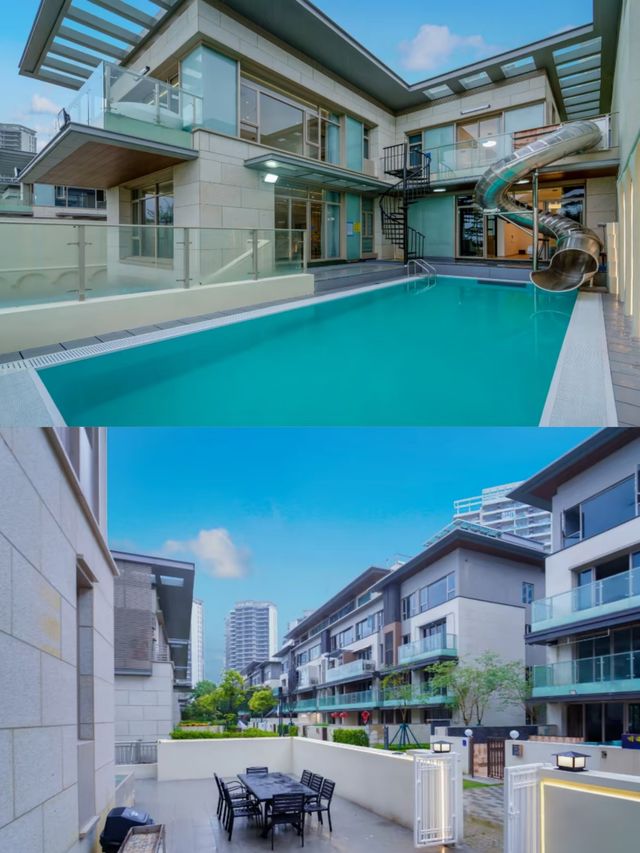 汕尾金町灣•6房11床滑梯泳池一線海景別墅